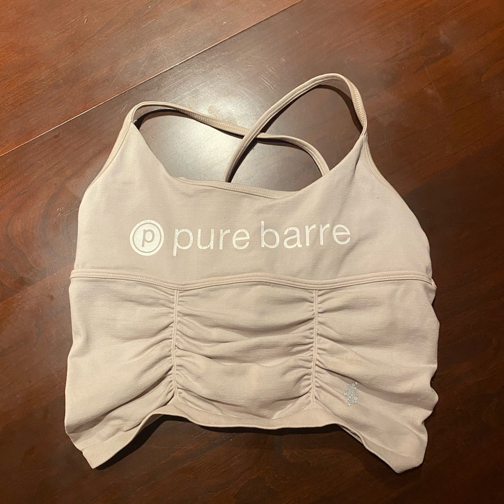 FP Movement x Pure Barre Blush Ruched Crossback Tank
